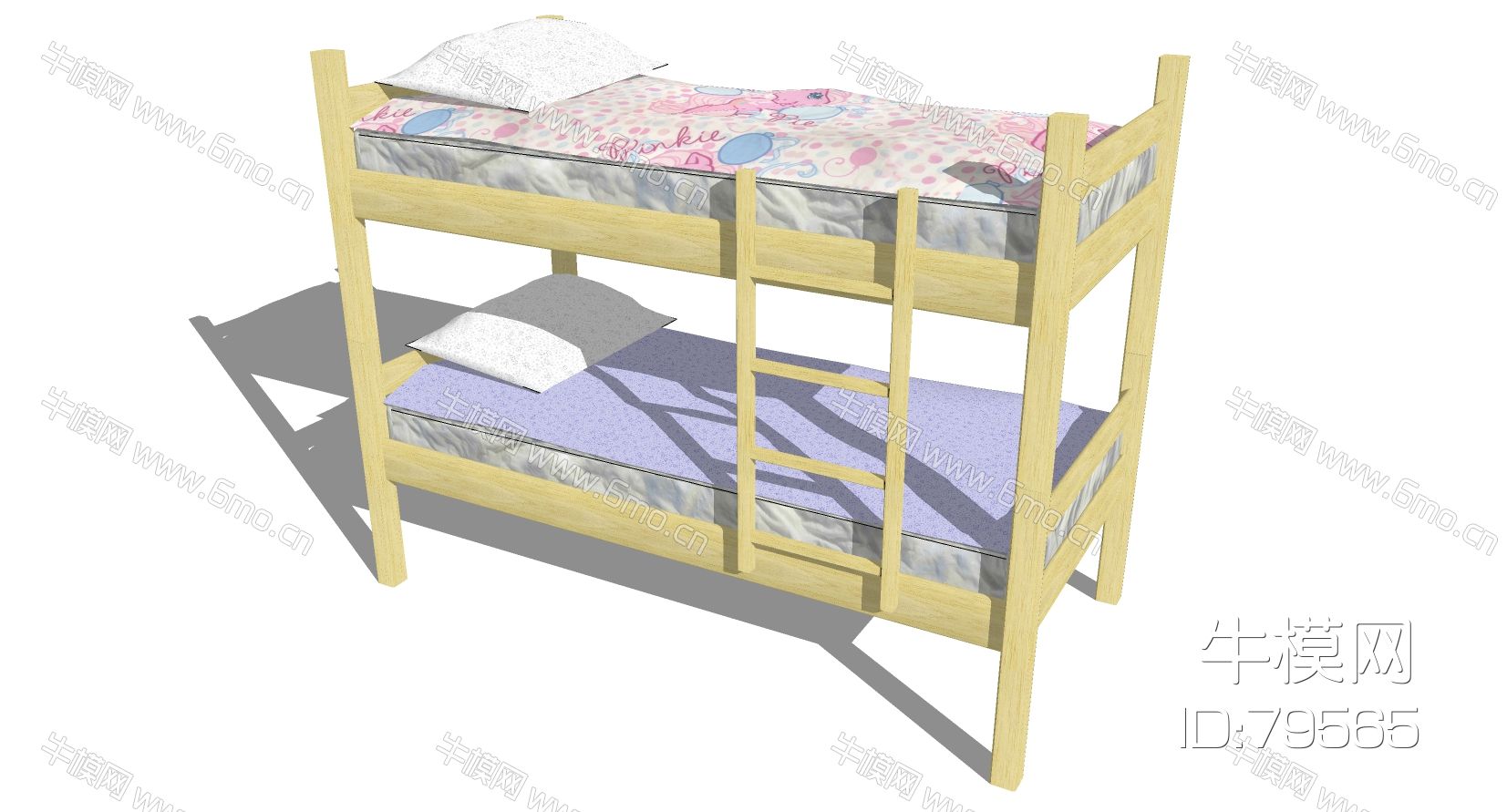现代实木儿童床