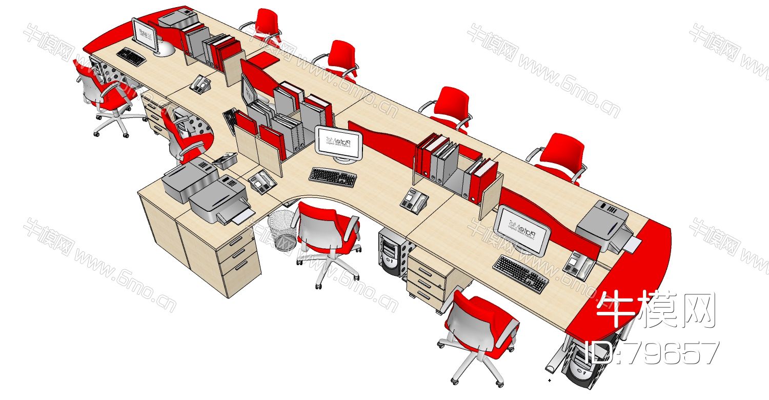 现代办公桌椅员工工位