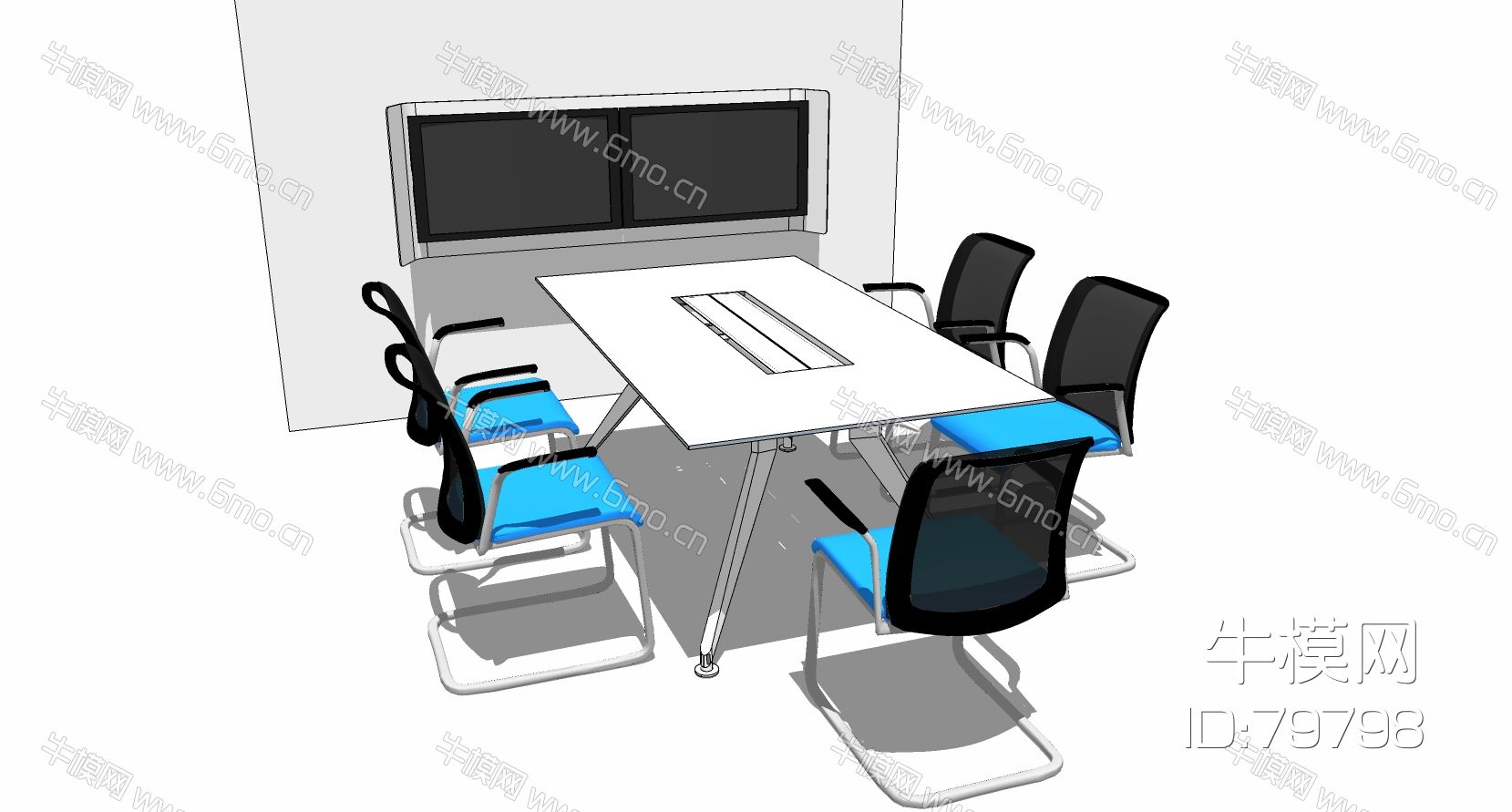现代办公家具会议室会议桌椅子
