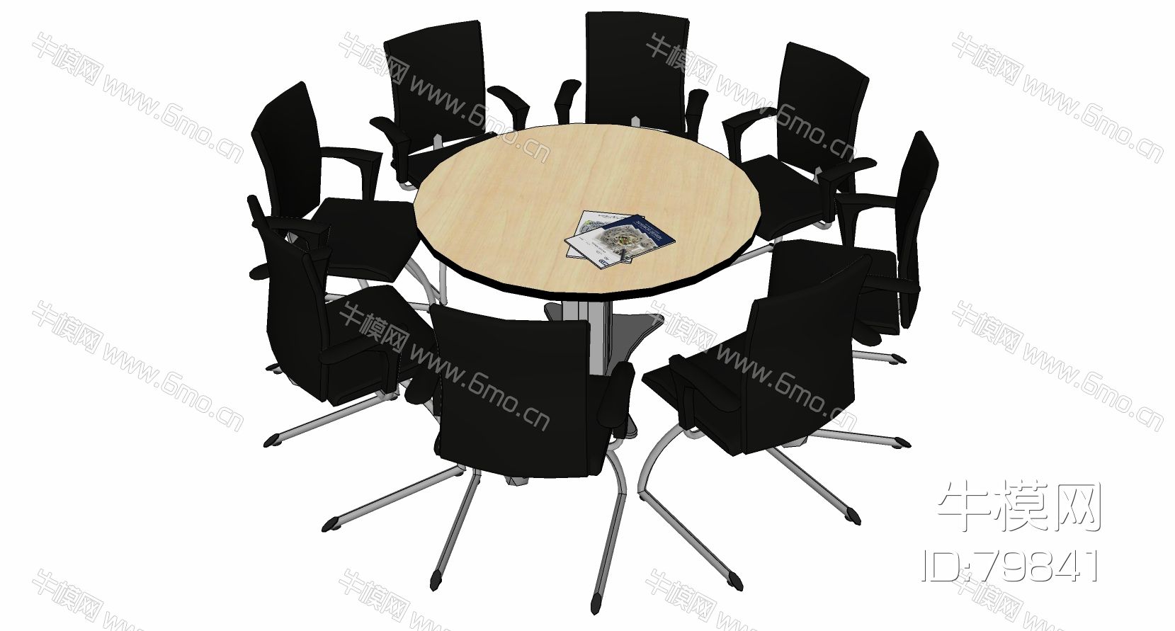 现代办公家具圆形会议桌椅子