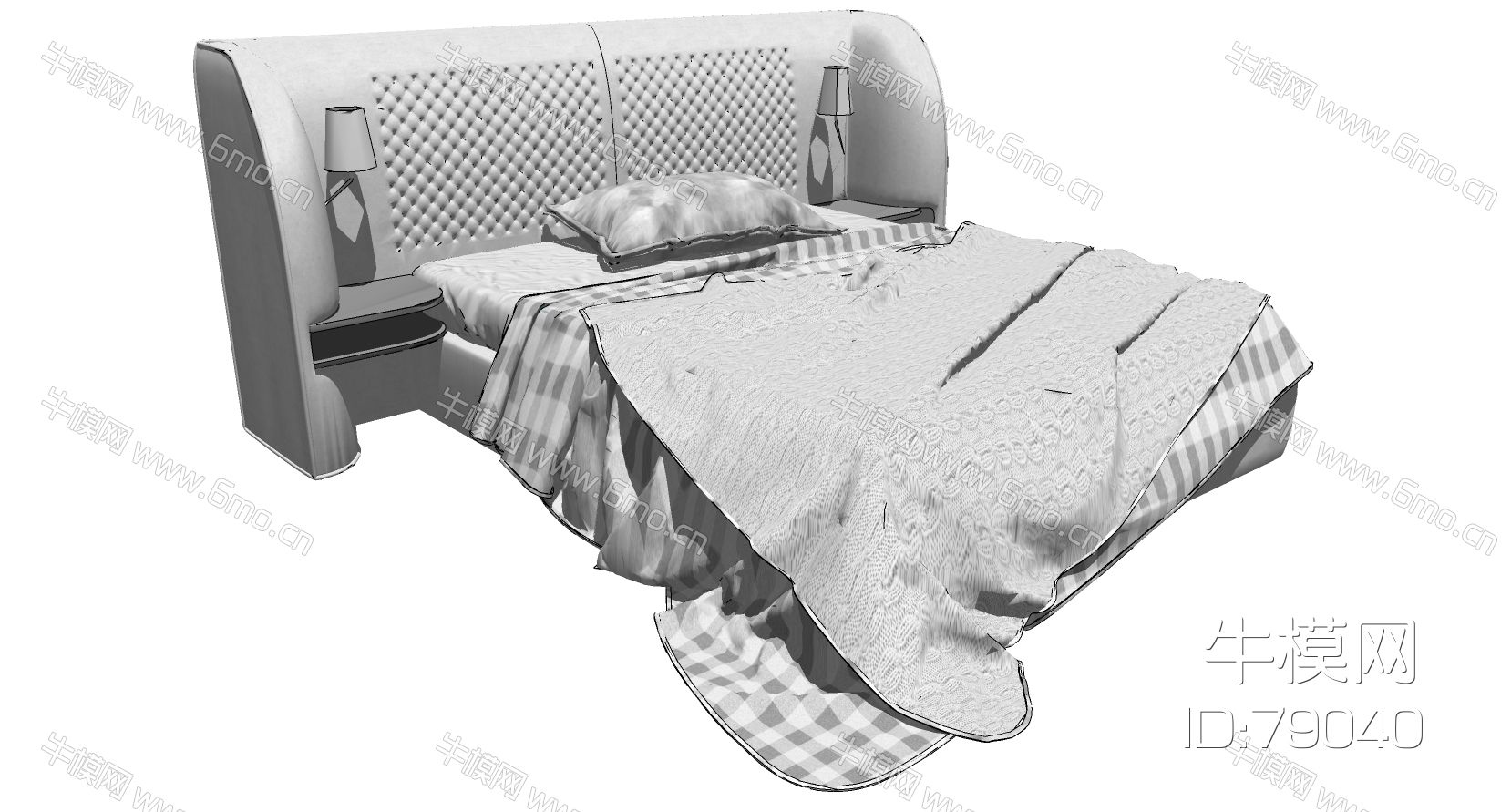 简欧式皮革软包双人床