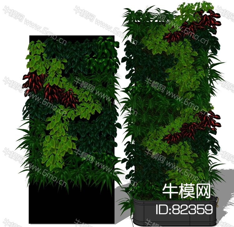 现代垂直绿化植物绿植墙植物墙