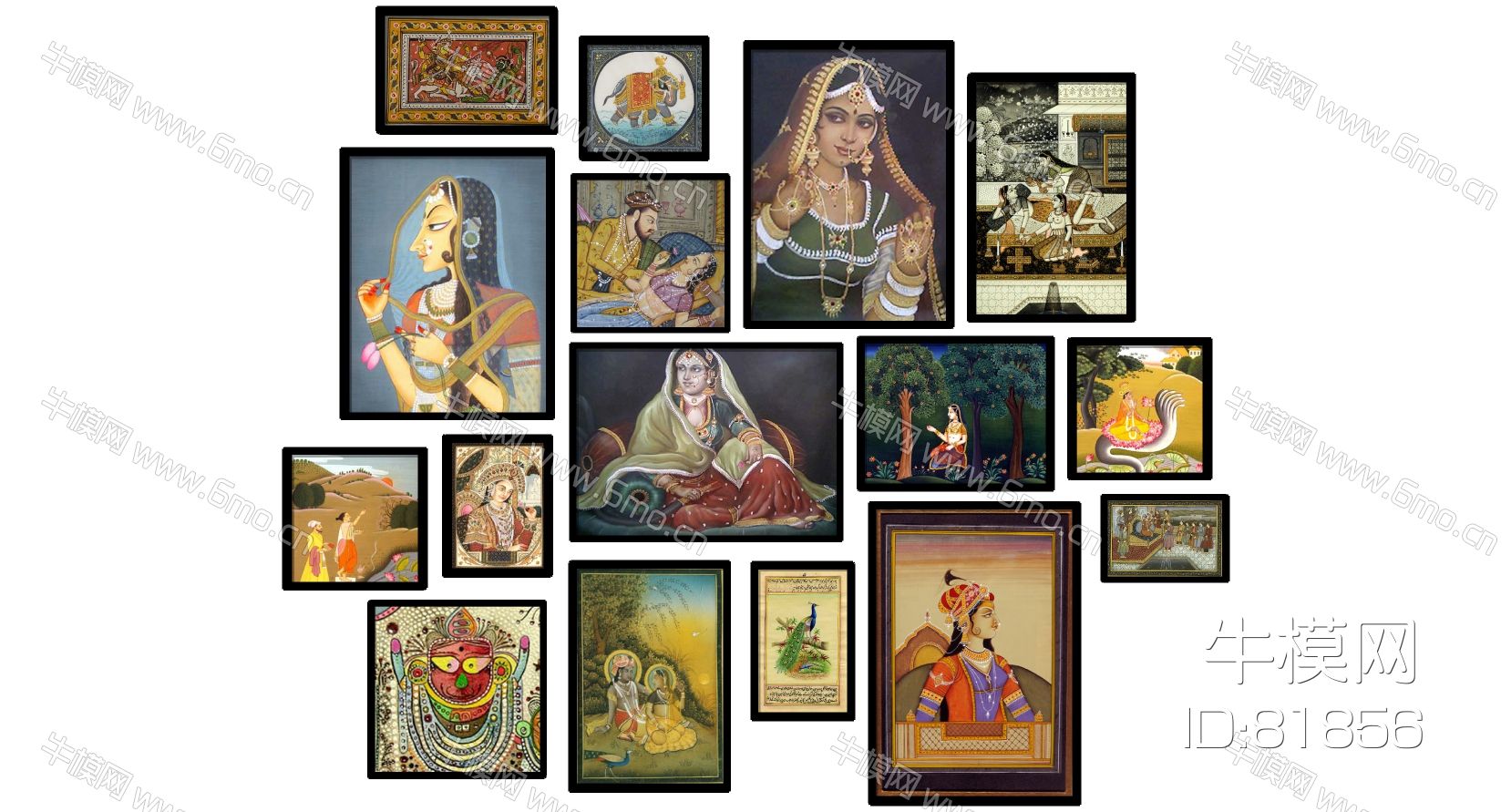 印度民族民俗装饰画挂画