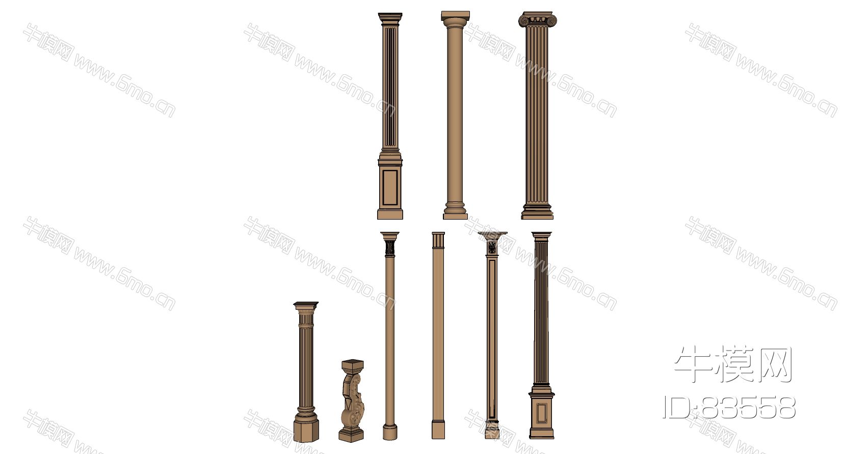 欧式法式罗马柱柱子柱头柱基装饰柱子