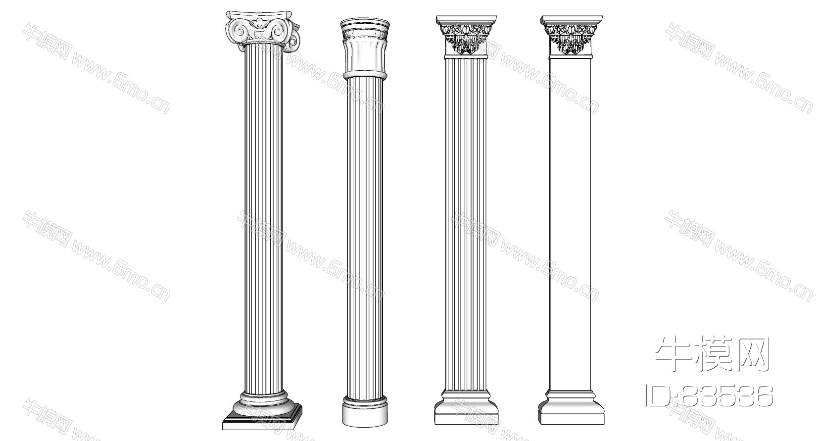 欧式法式罗马柱柱头柱子