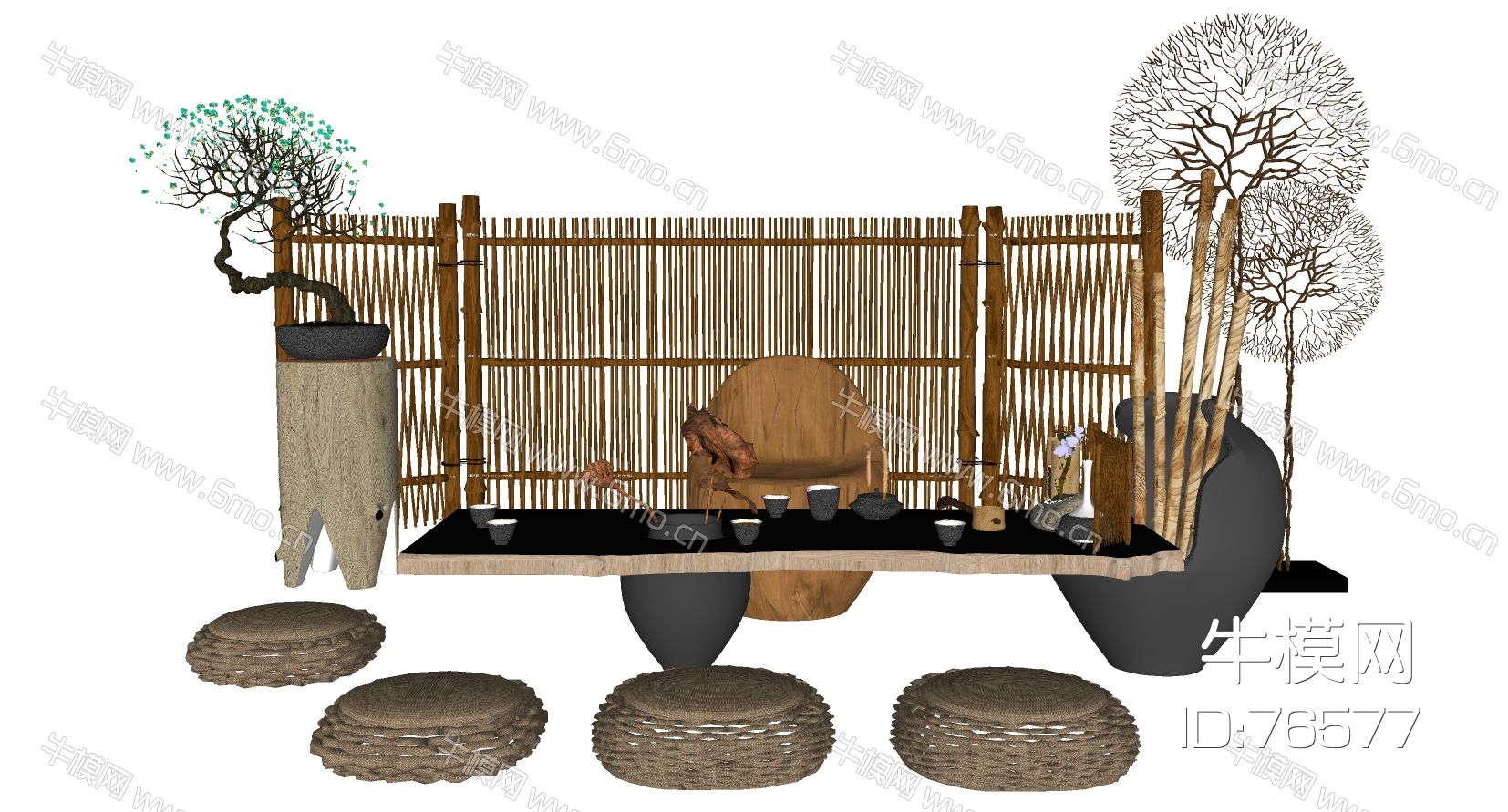 中式新中式实木茶几茶桌椅