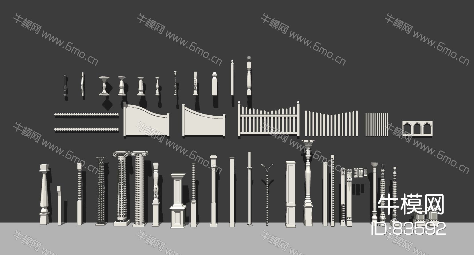 欧式法式建筑构件石柱子