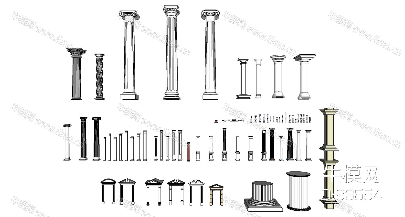 欧式法式罗马柱子