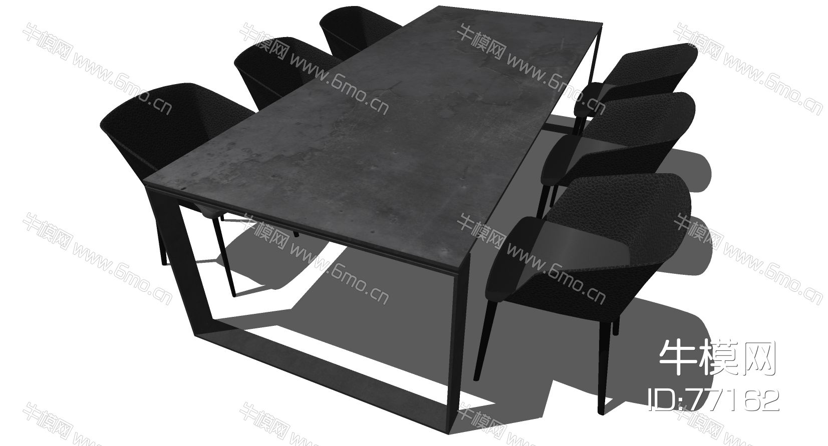 现代黑色简约单人沙发椅子桌子餐桌