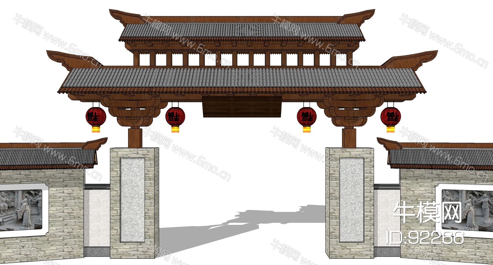中式建筑牌楼斗拱
