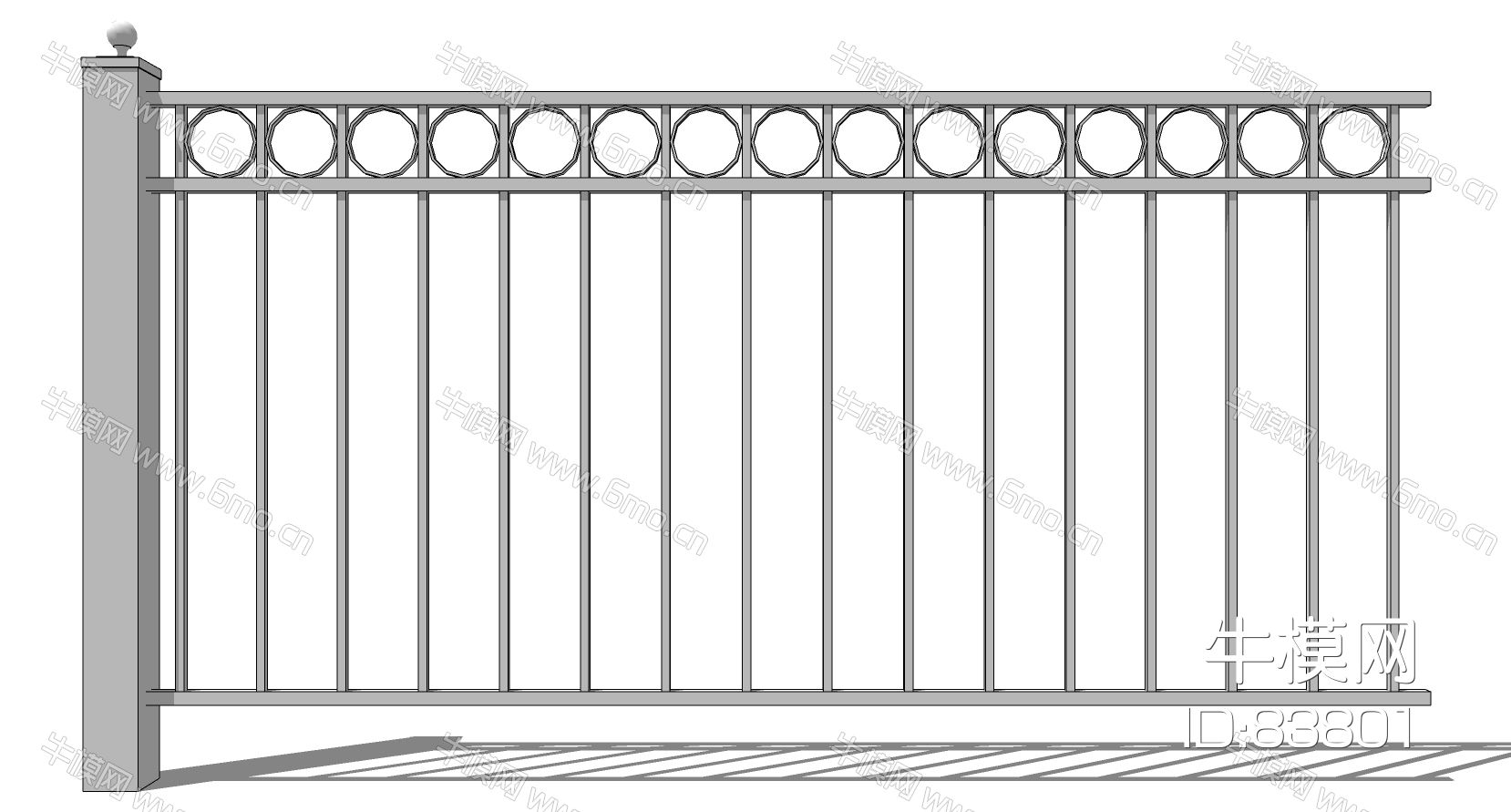 欧式铁艺护栏围墙大门