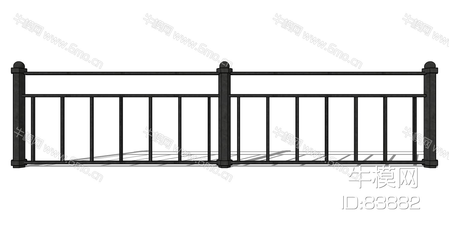 0软件打开,该楼梯护栏素材大小是51.45kb,素材配置:vray,贴图.