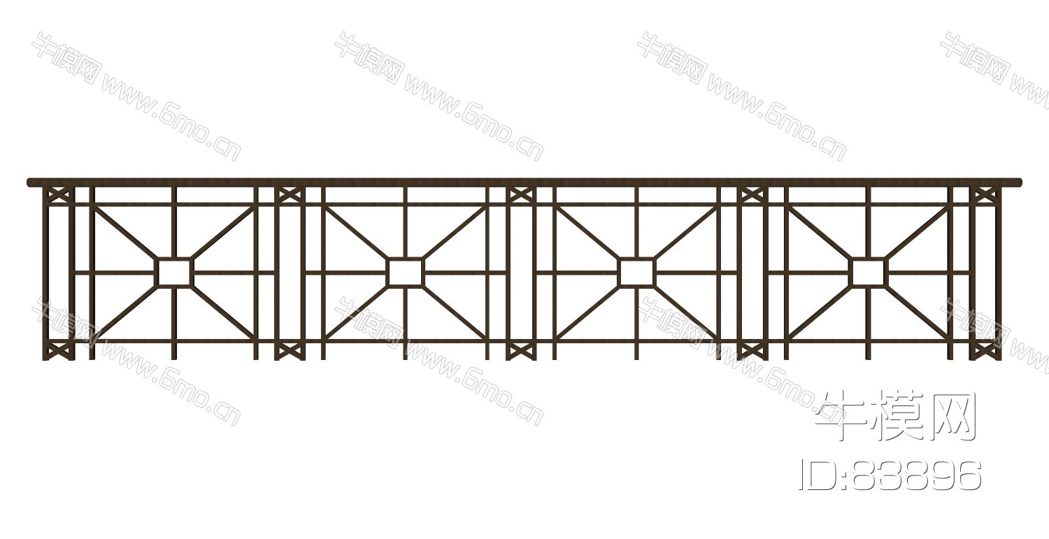 歐式鐵藝欄杆護欄扶手su模型下載