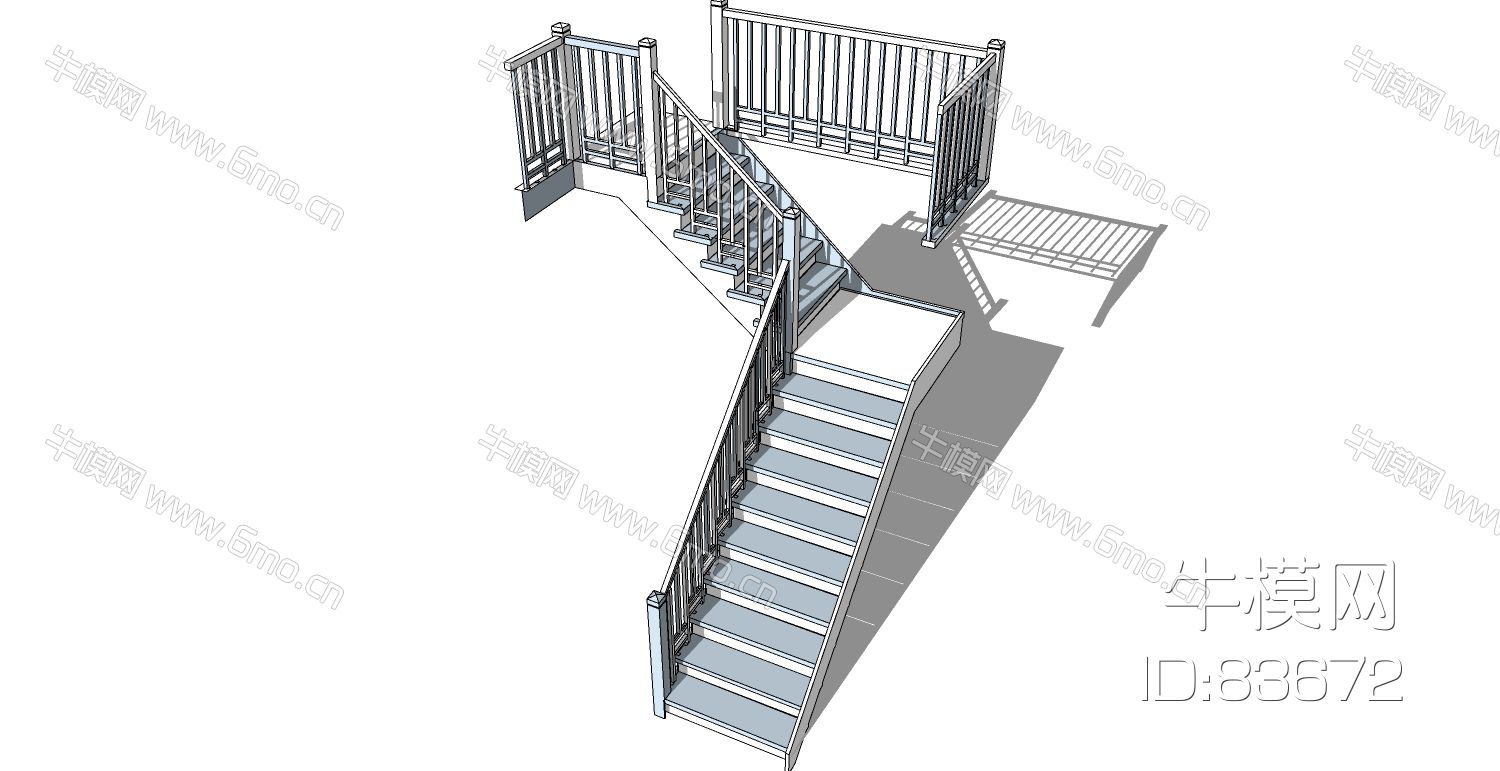 欧式美式木制楼梯栏杆扶手