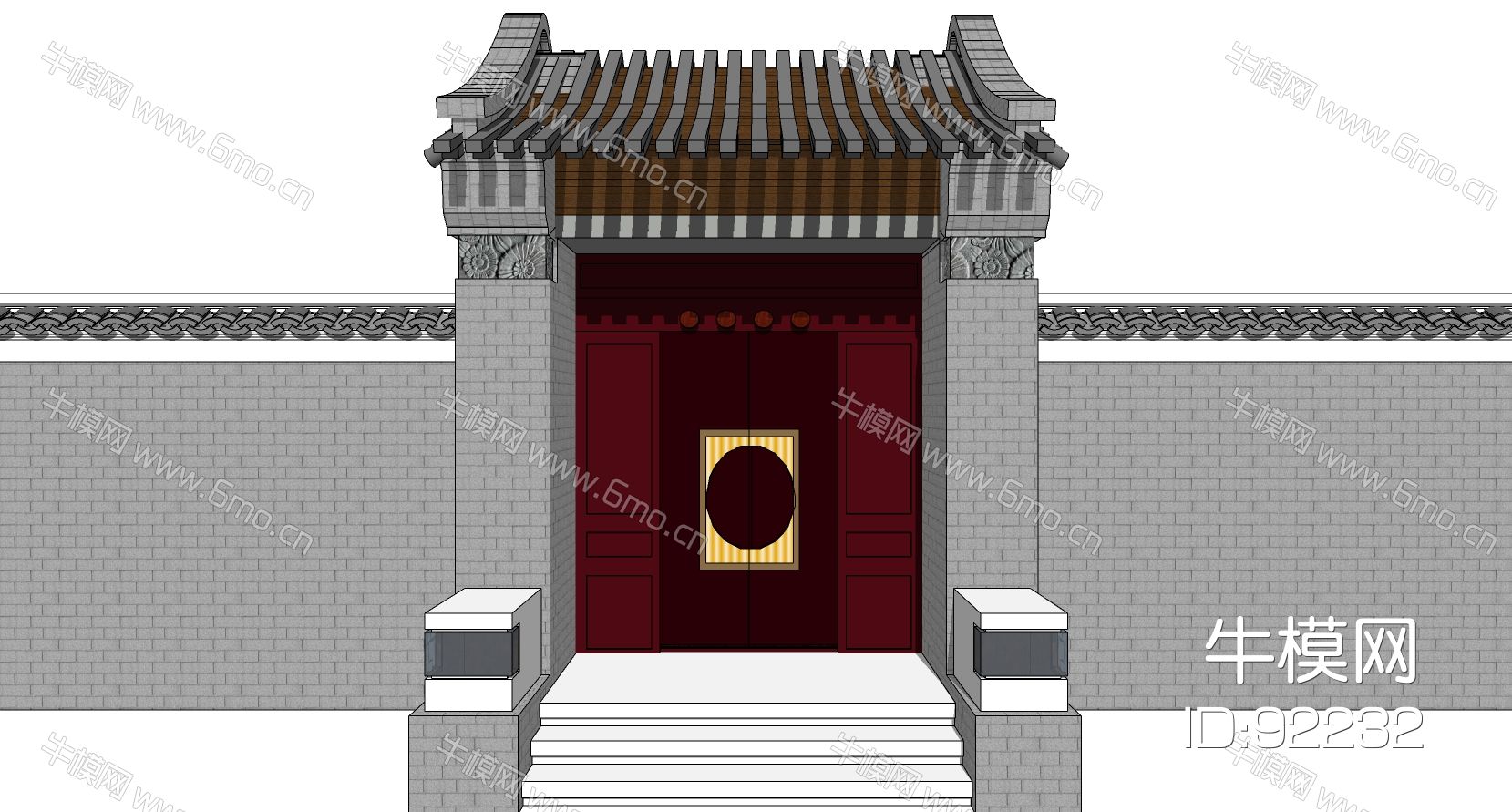 中式别墅庭院建筑