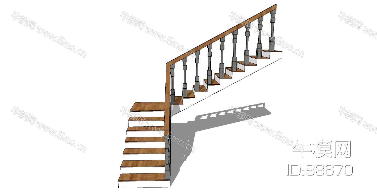 欧式美式木制楼梯栏杆扶手