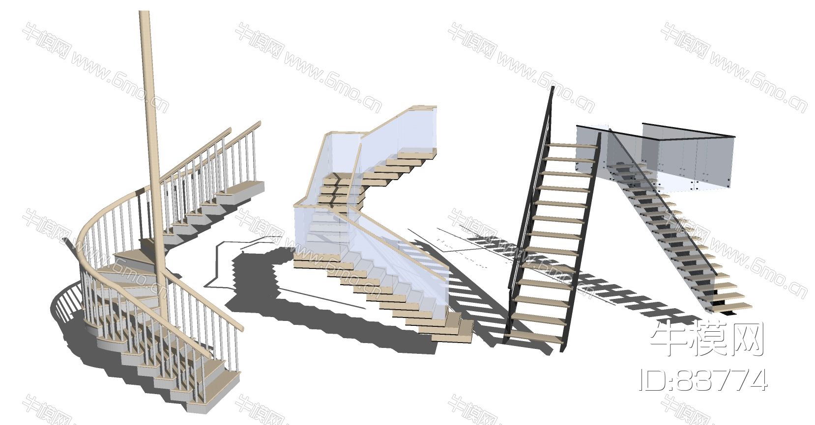 现代钢架楼梯