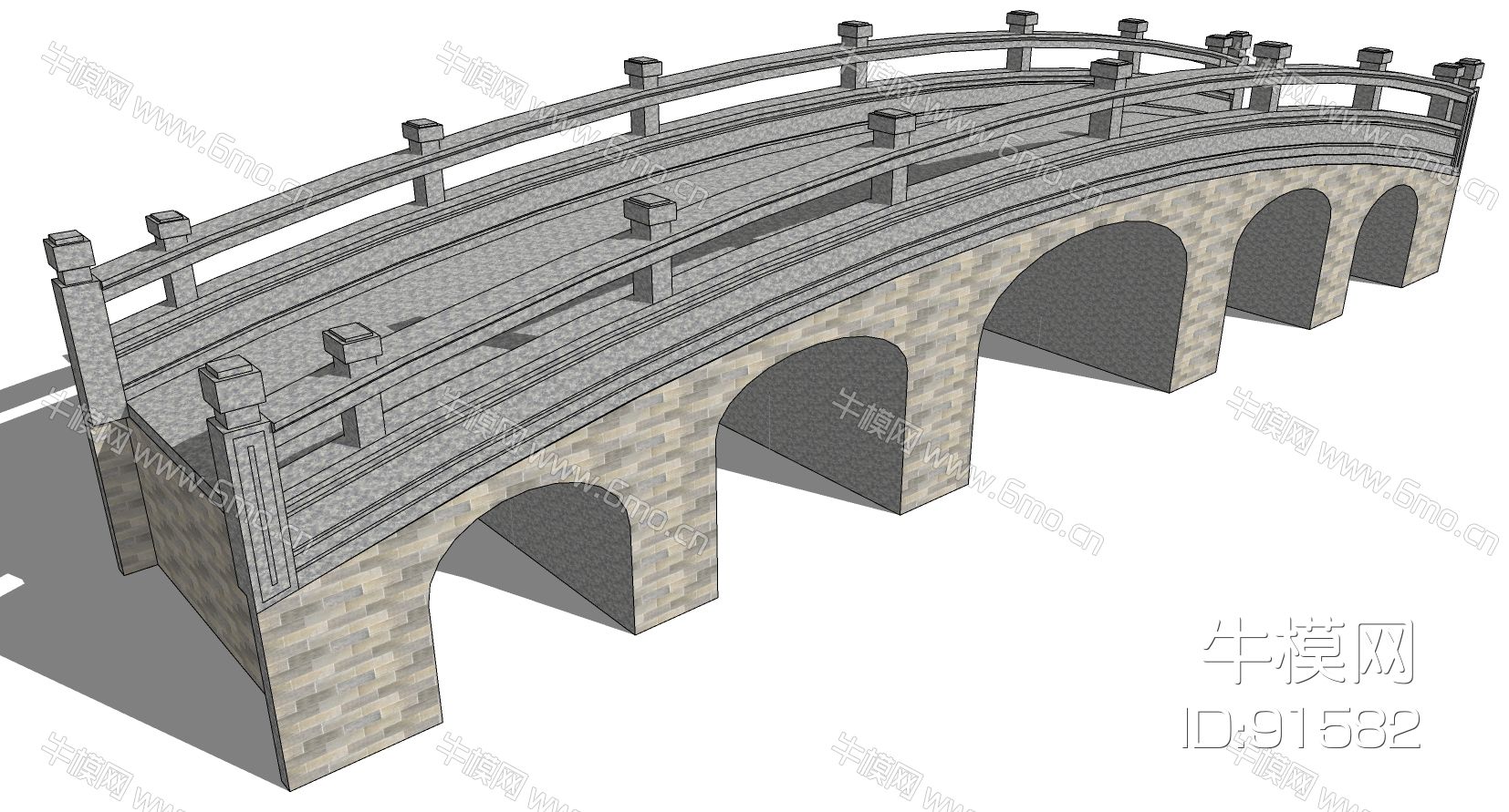 中式桥、石桥、石栏杆