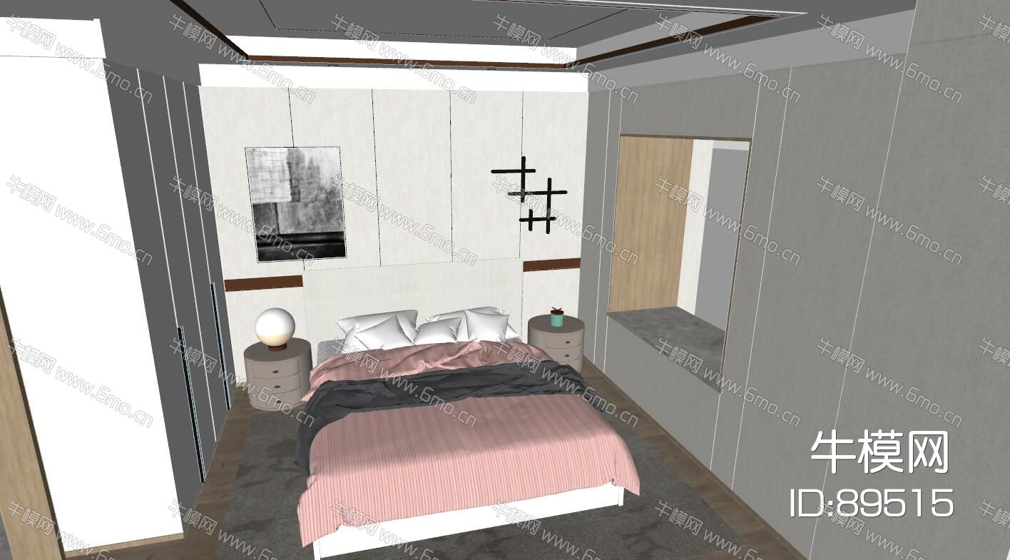 后现代简约港式北欧卧室