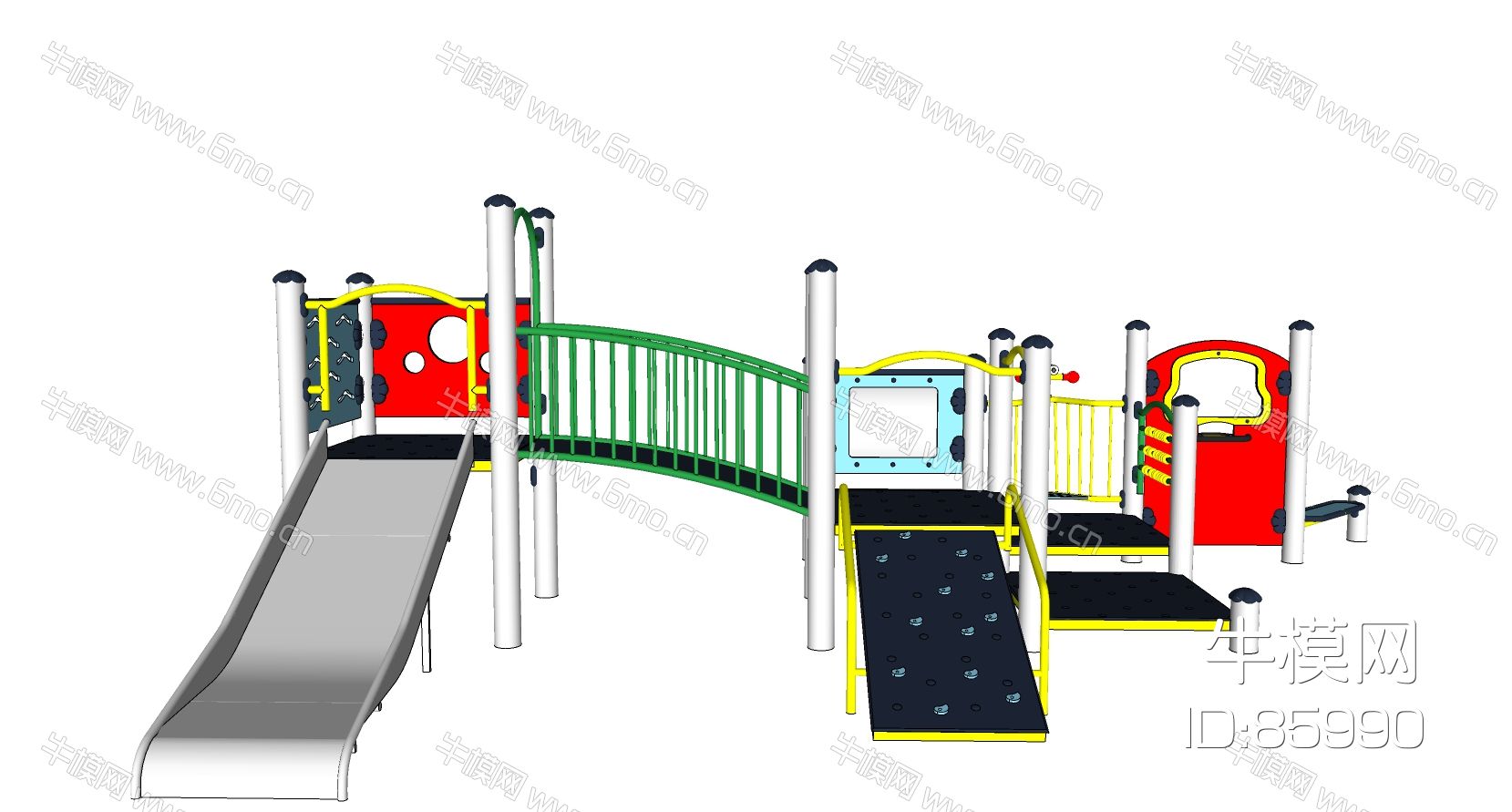 现代儿童游乐园游乐设施滑梯组合