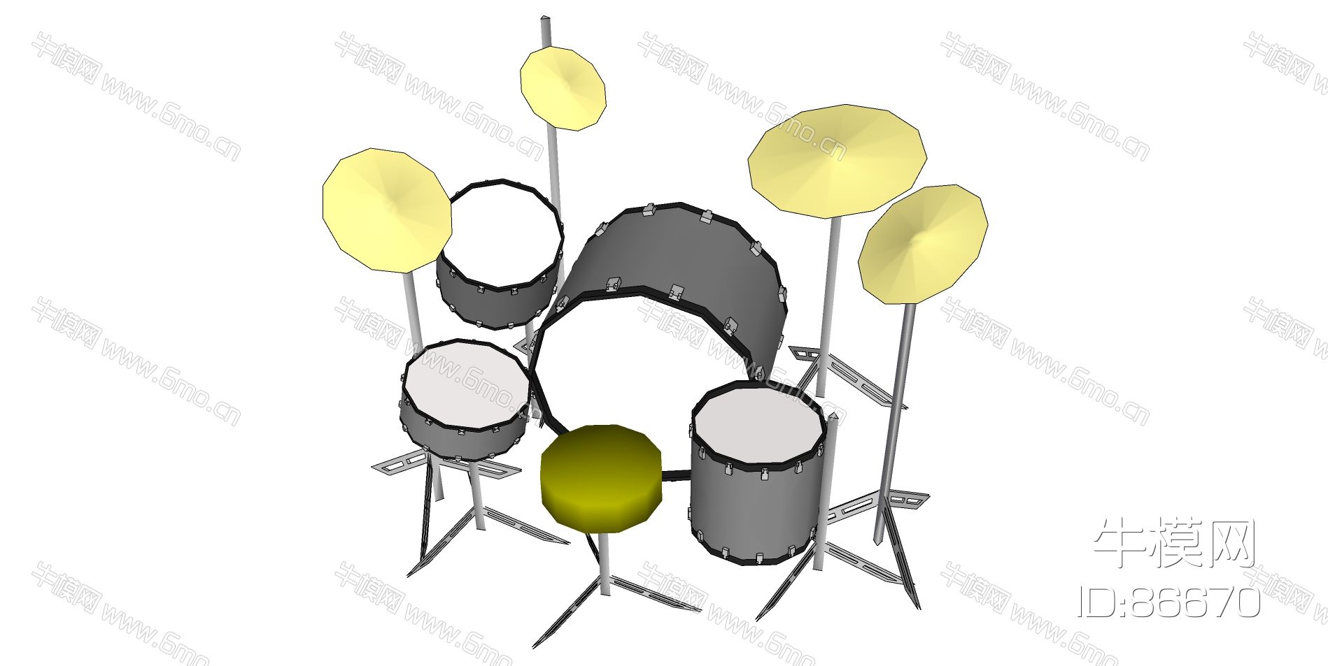 现代乐器构件架子鼓