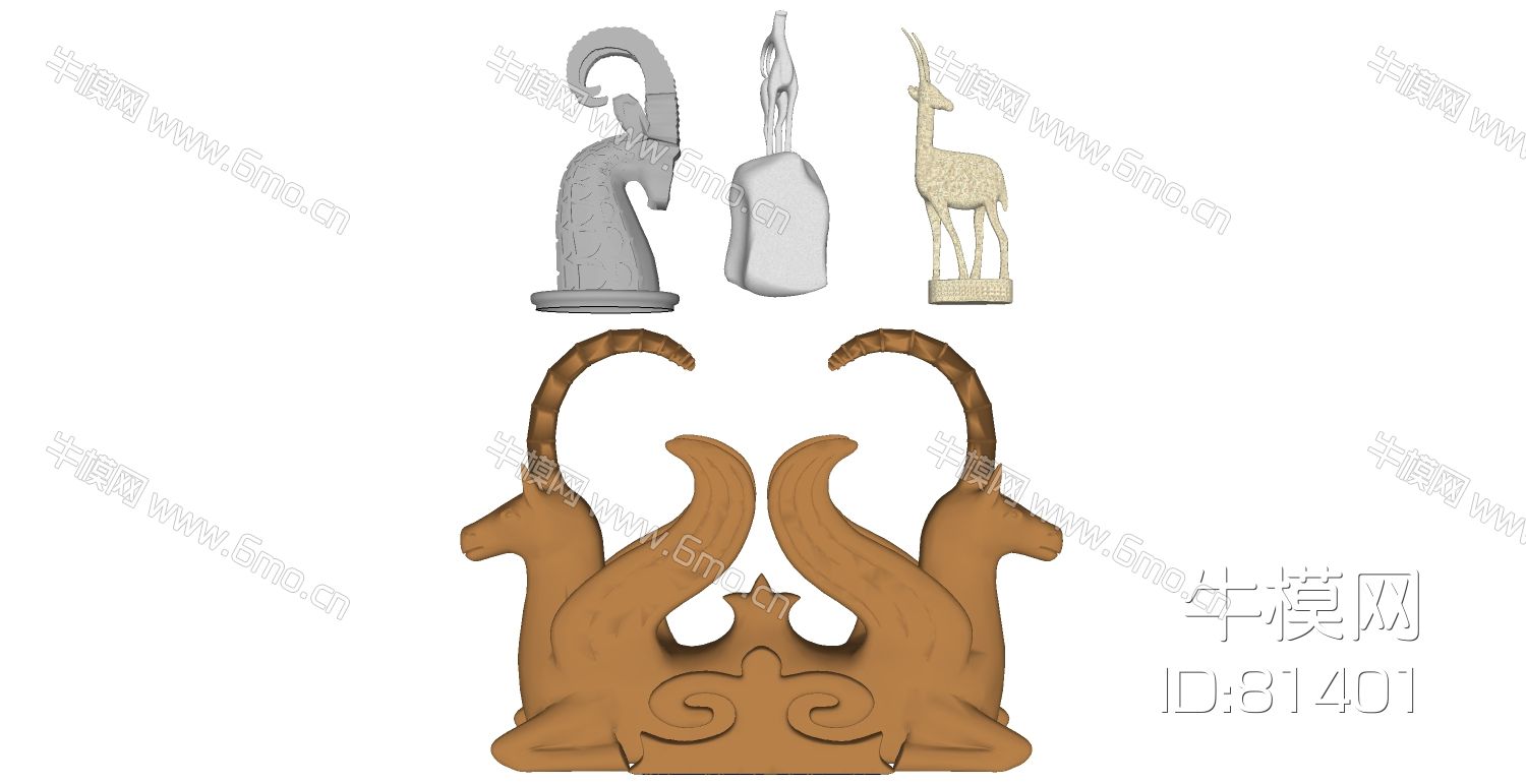 羚羊动物雕塑