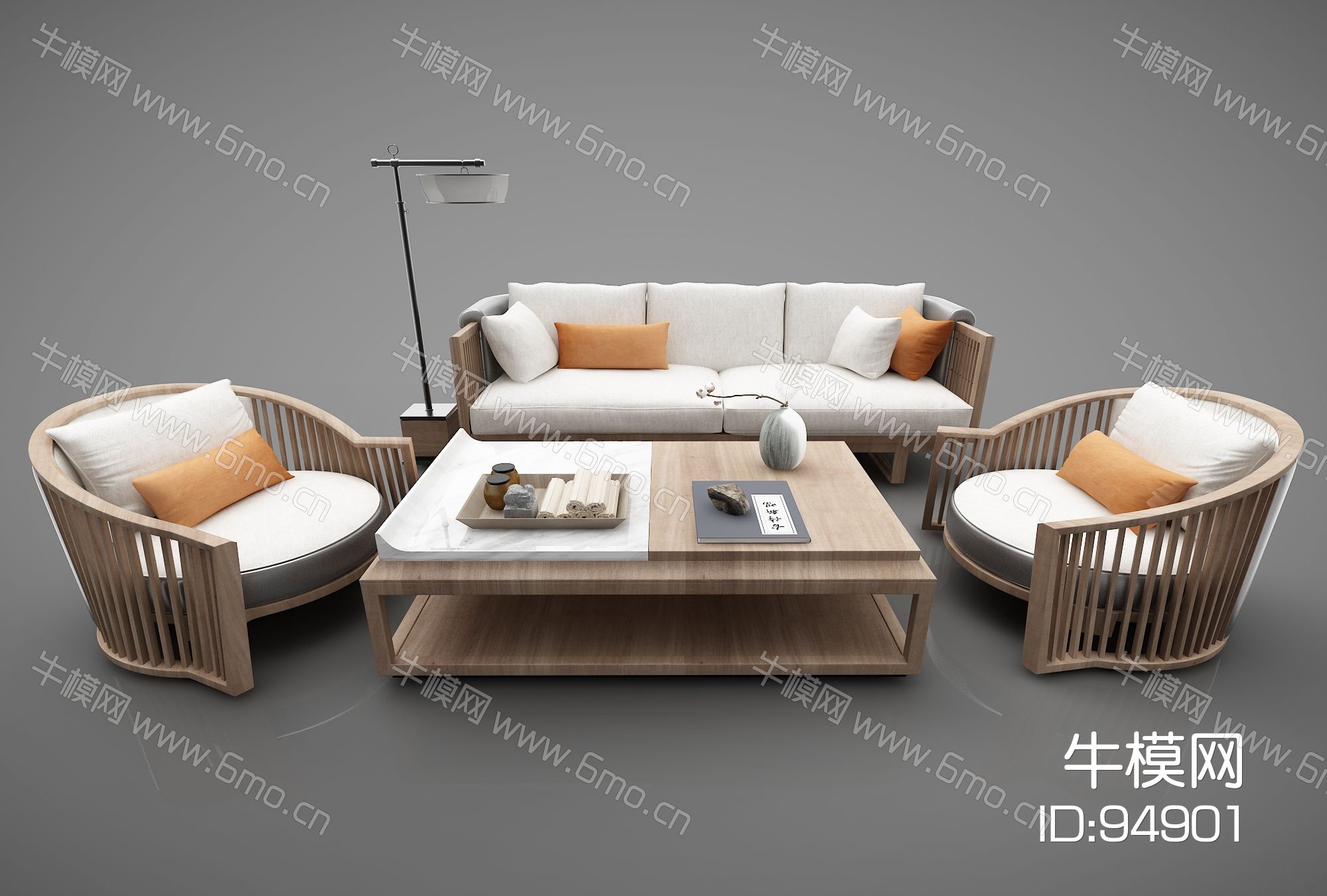 新中式风格组合沙发