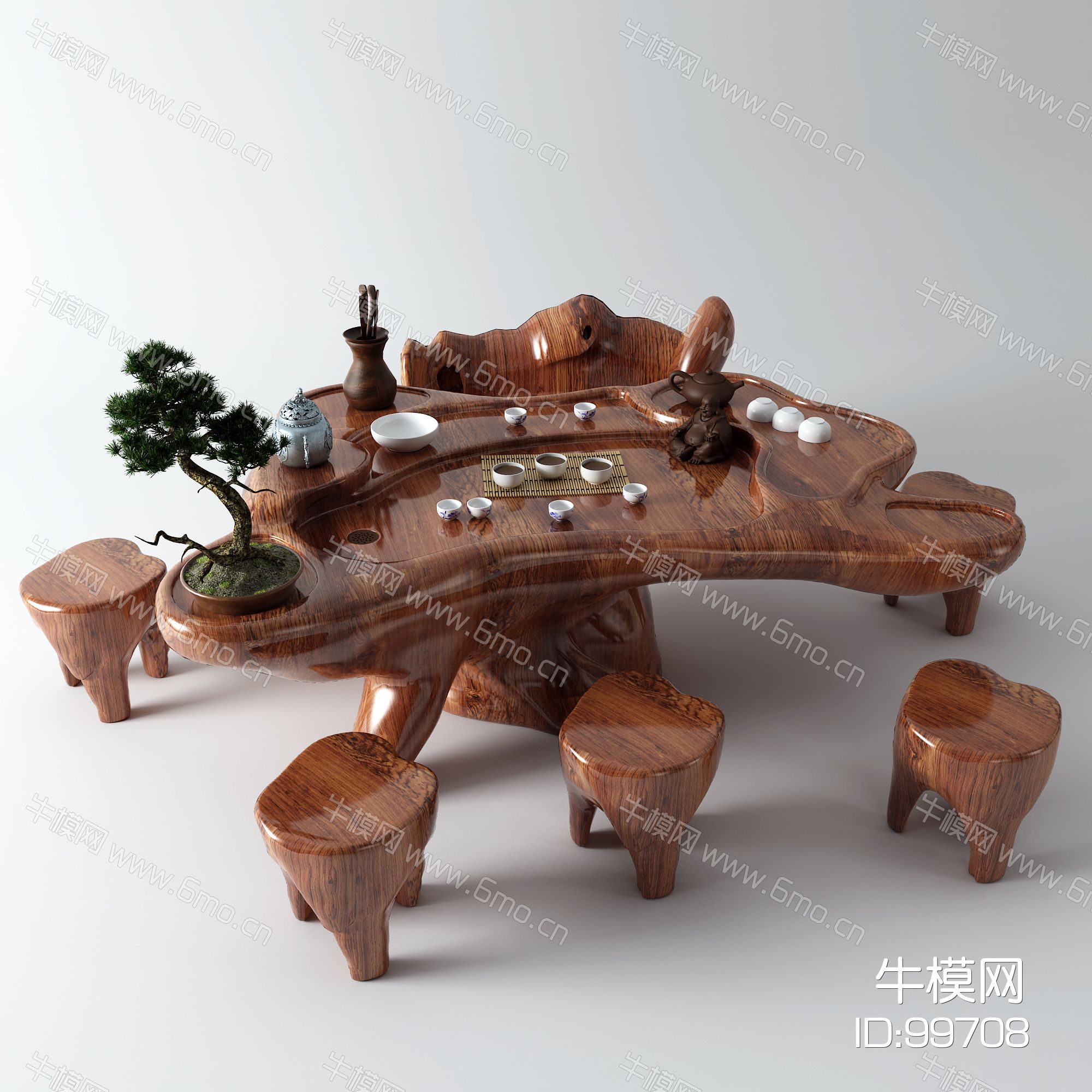 新中式茶桌 根雕茶海