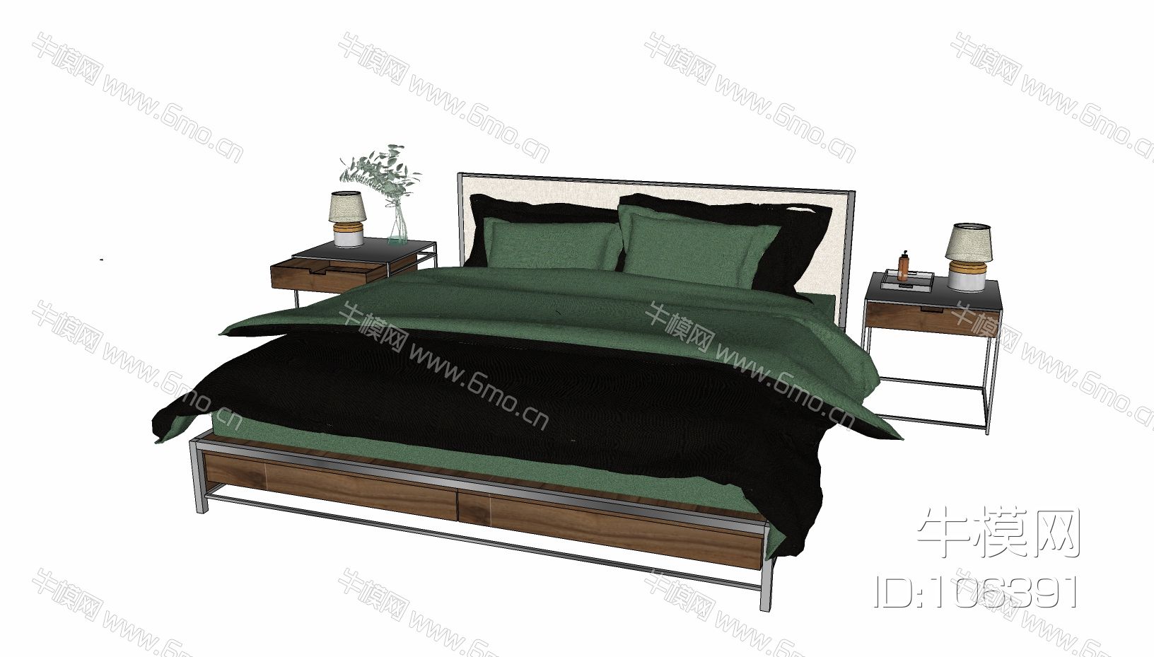 现代风格床具 双人床