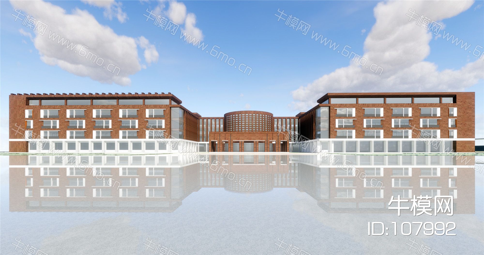 天津市大港第三中学设计现代红砖