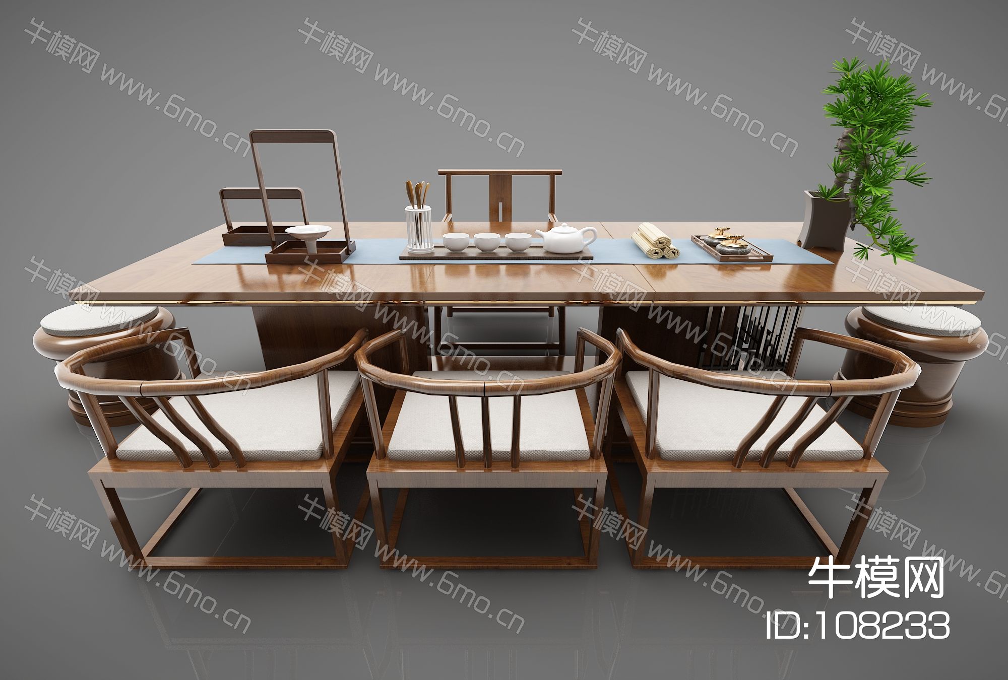 新中式风格茶桌