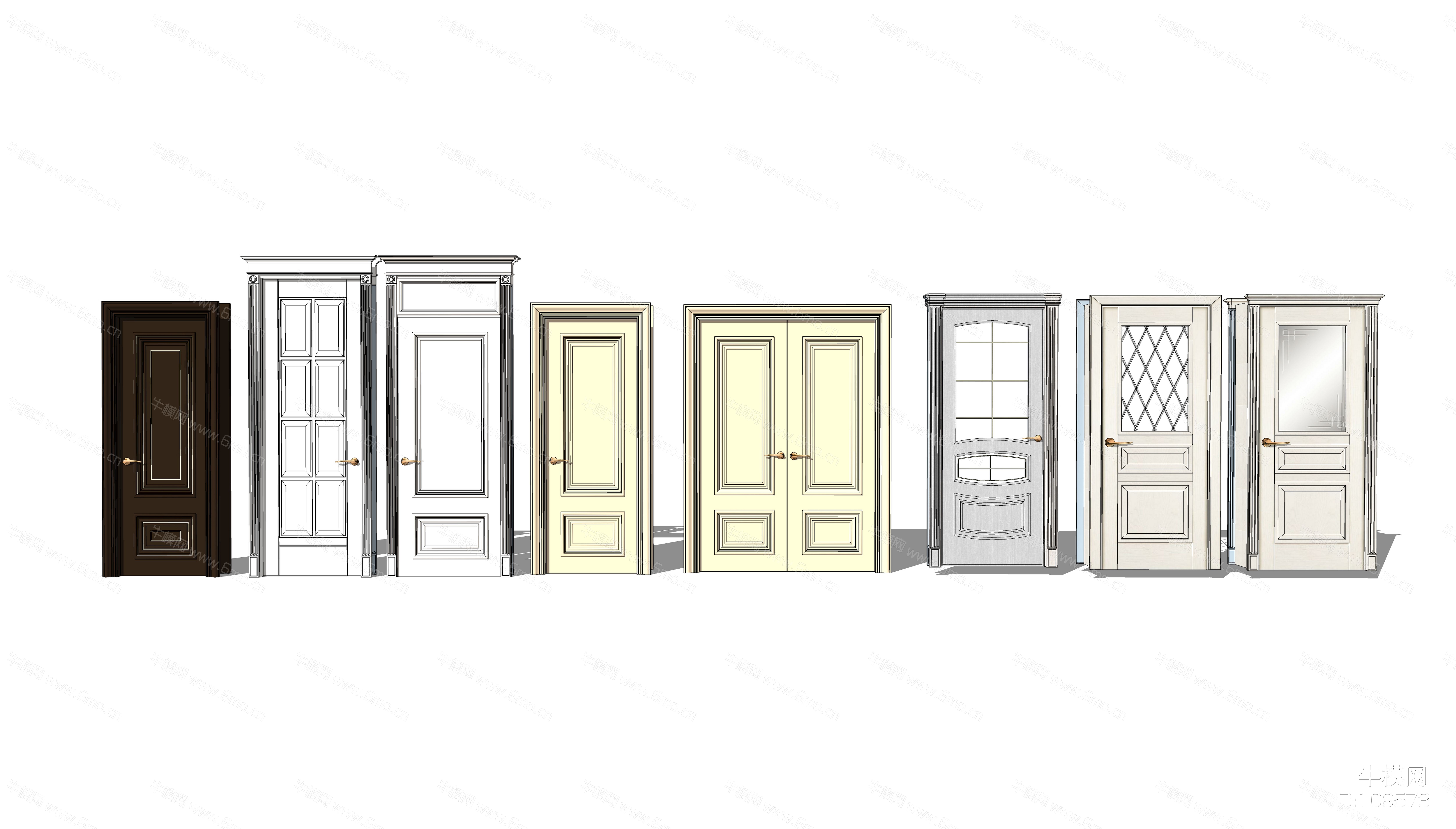 室内门su模型下载