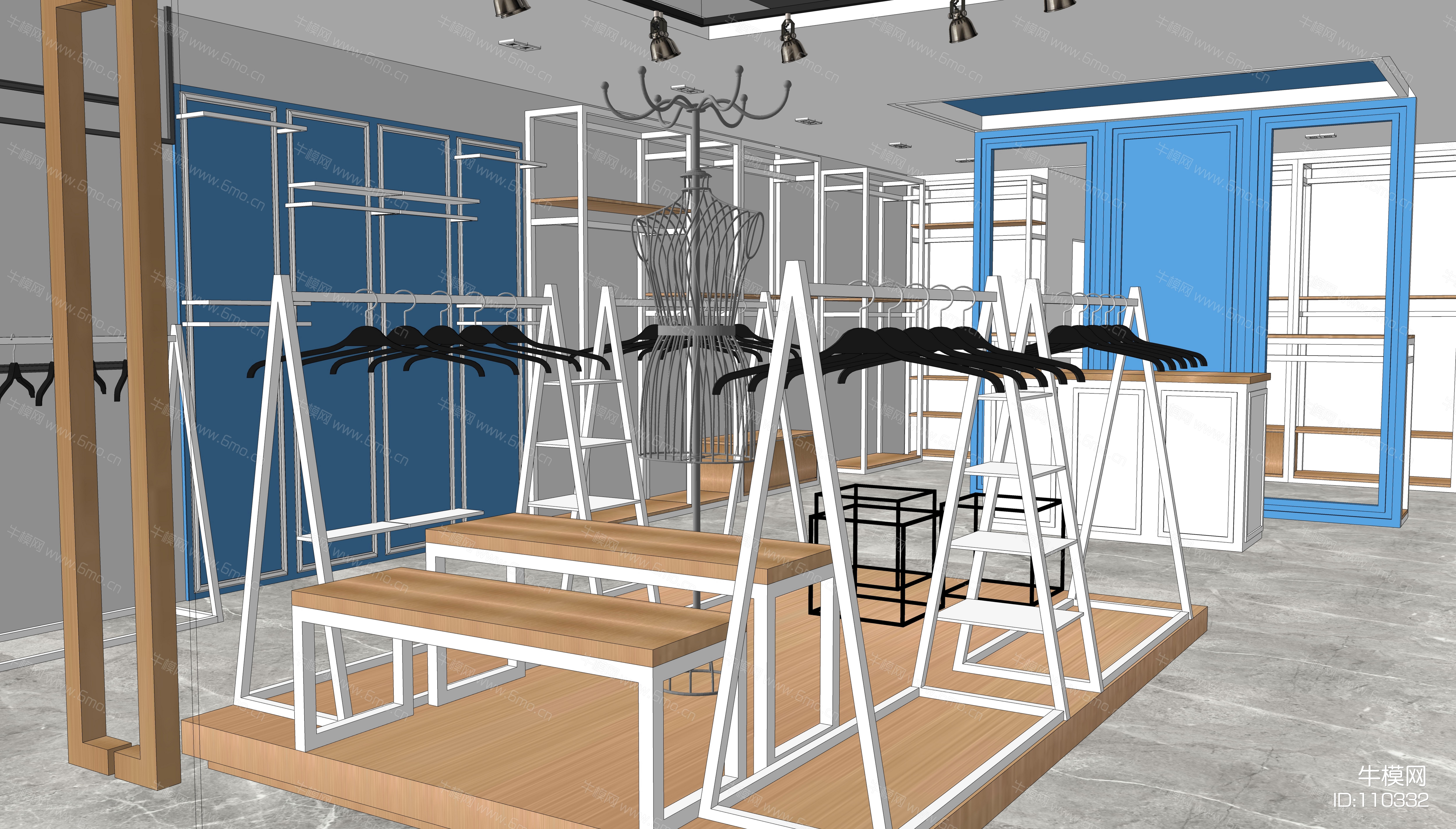 服装店su模型下载