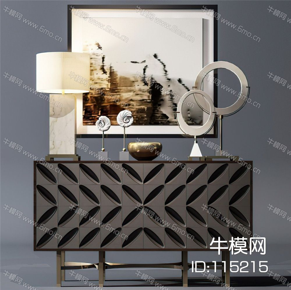 现代边柜装饰品