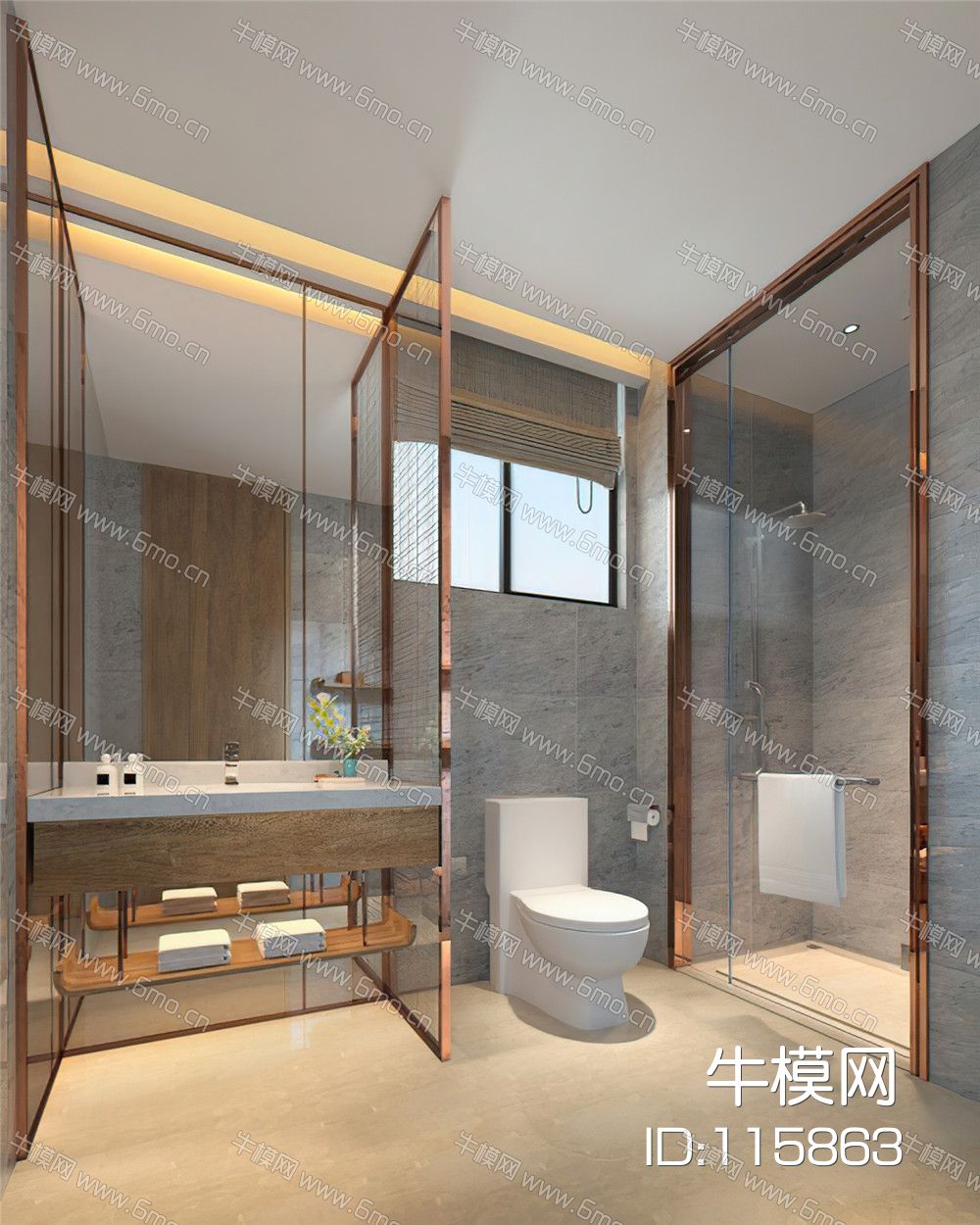 现代样板房卫生间