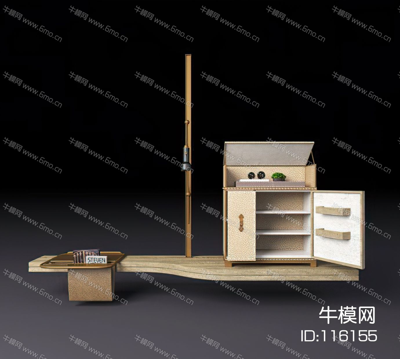 现代度假酒店迷你吧电视背景