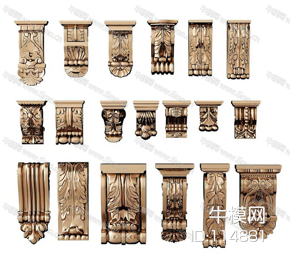 欧式雕花柱头构件