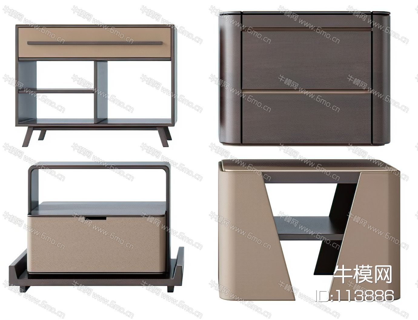 现代床头柜