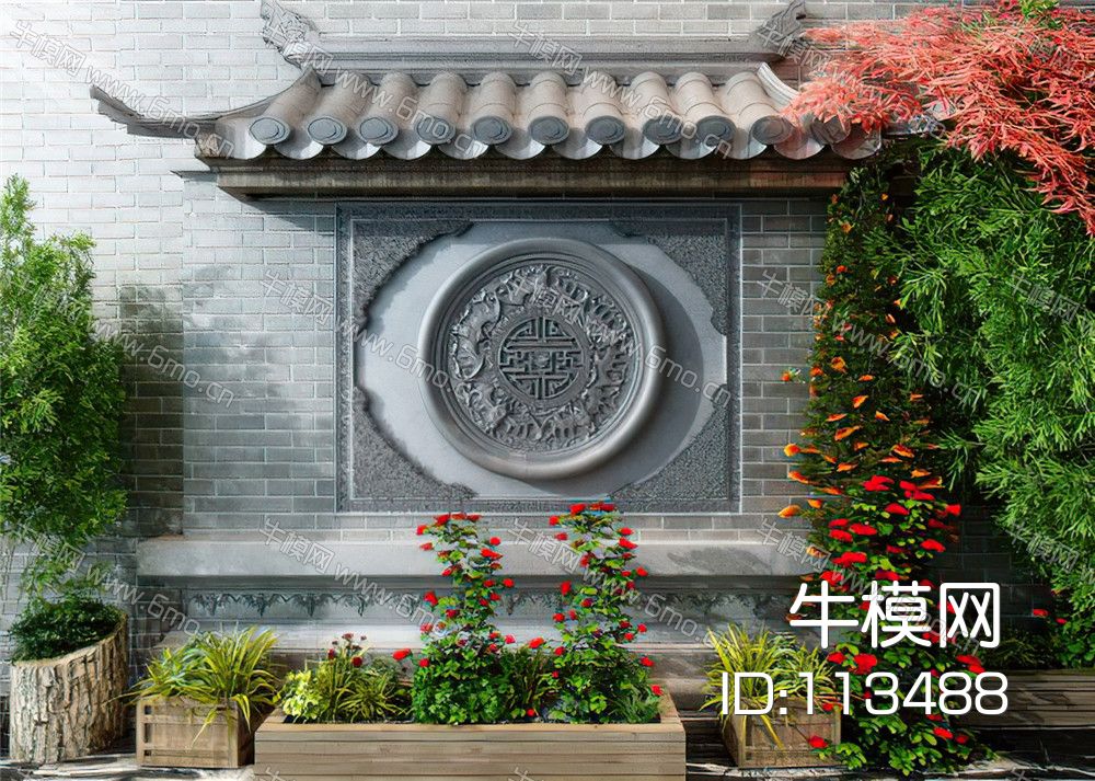 中式园艺景观小品