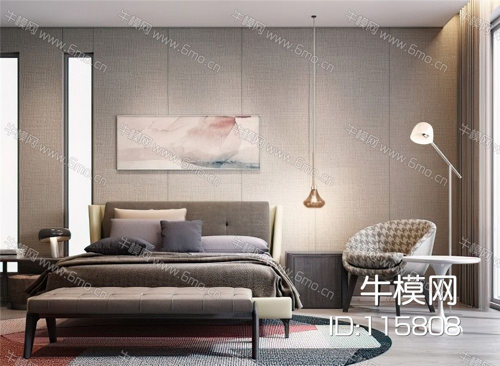 现代样板房卧室