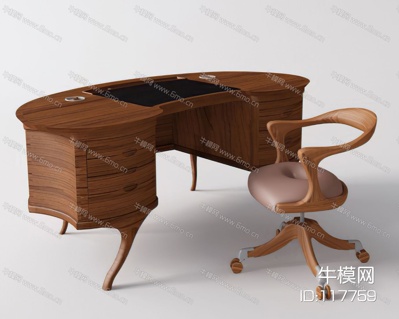 新中式办公桌办公椅