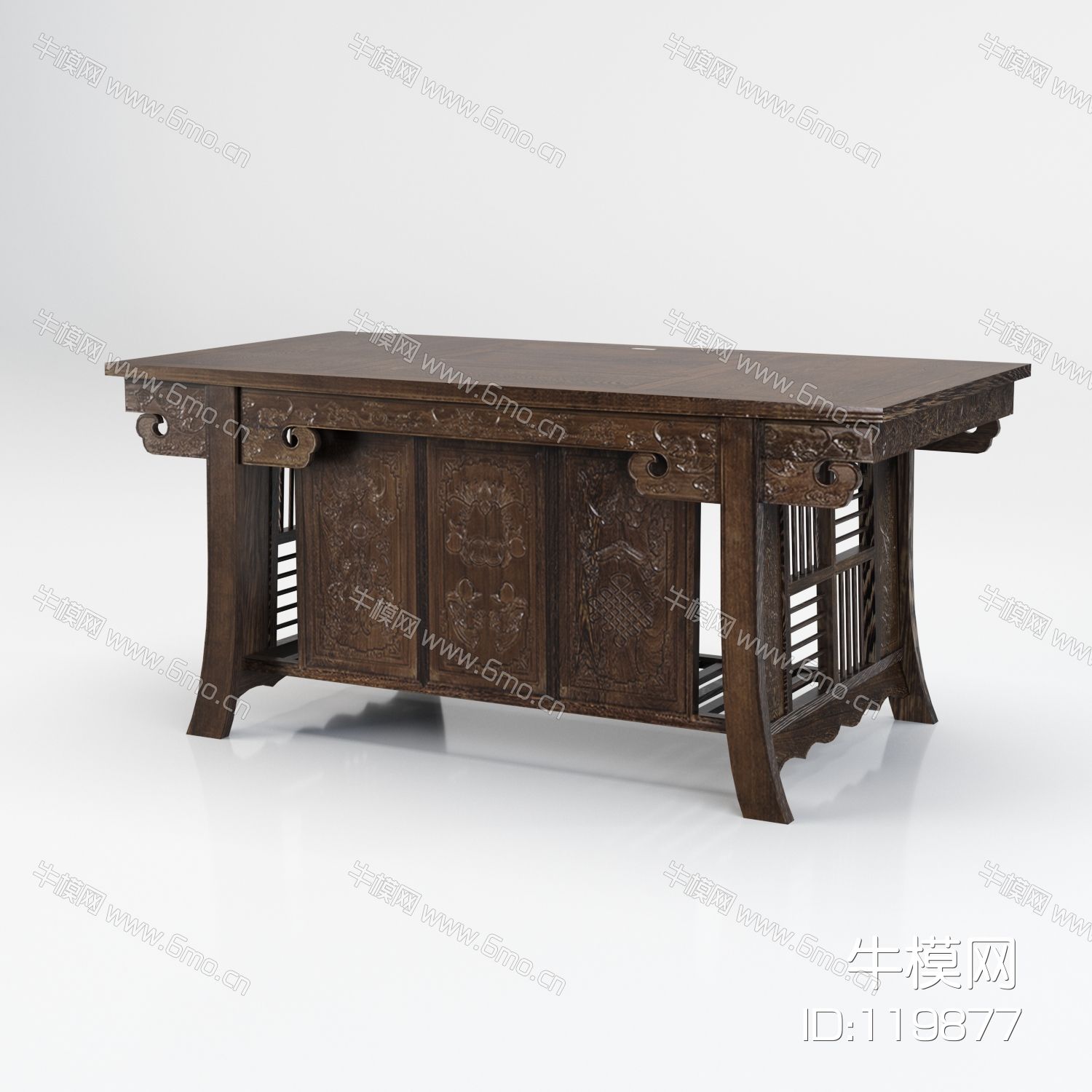 中式书桌茶桌鸡翅木