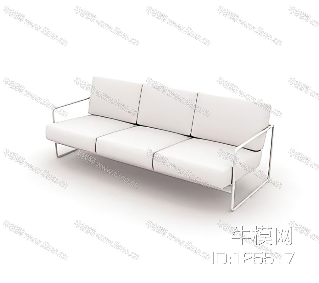 沙发_白模