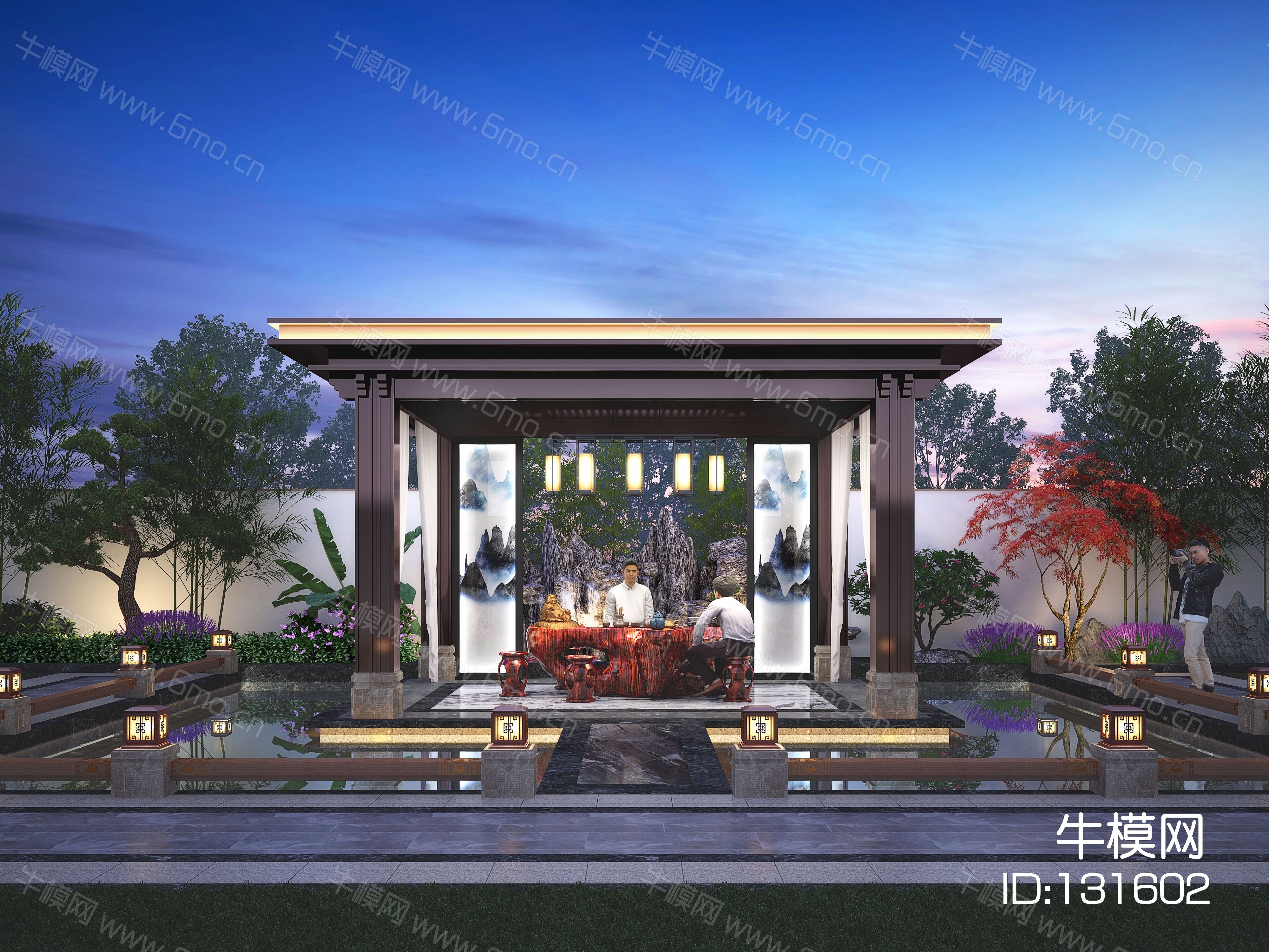 新中式庭院凉亭