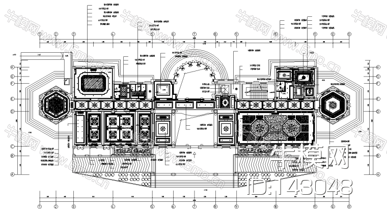 【鼎象国际设计】湖北奢华法式超级别墅丨效果图+CAD施工图纸
