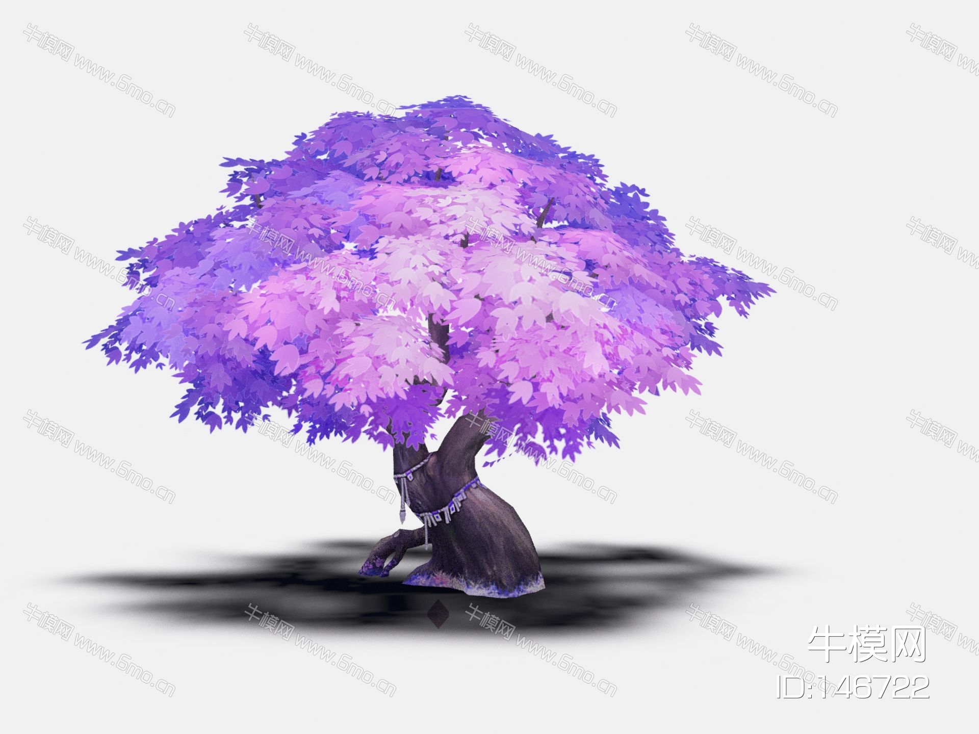 现代植物 紫色树木 