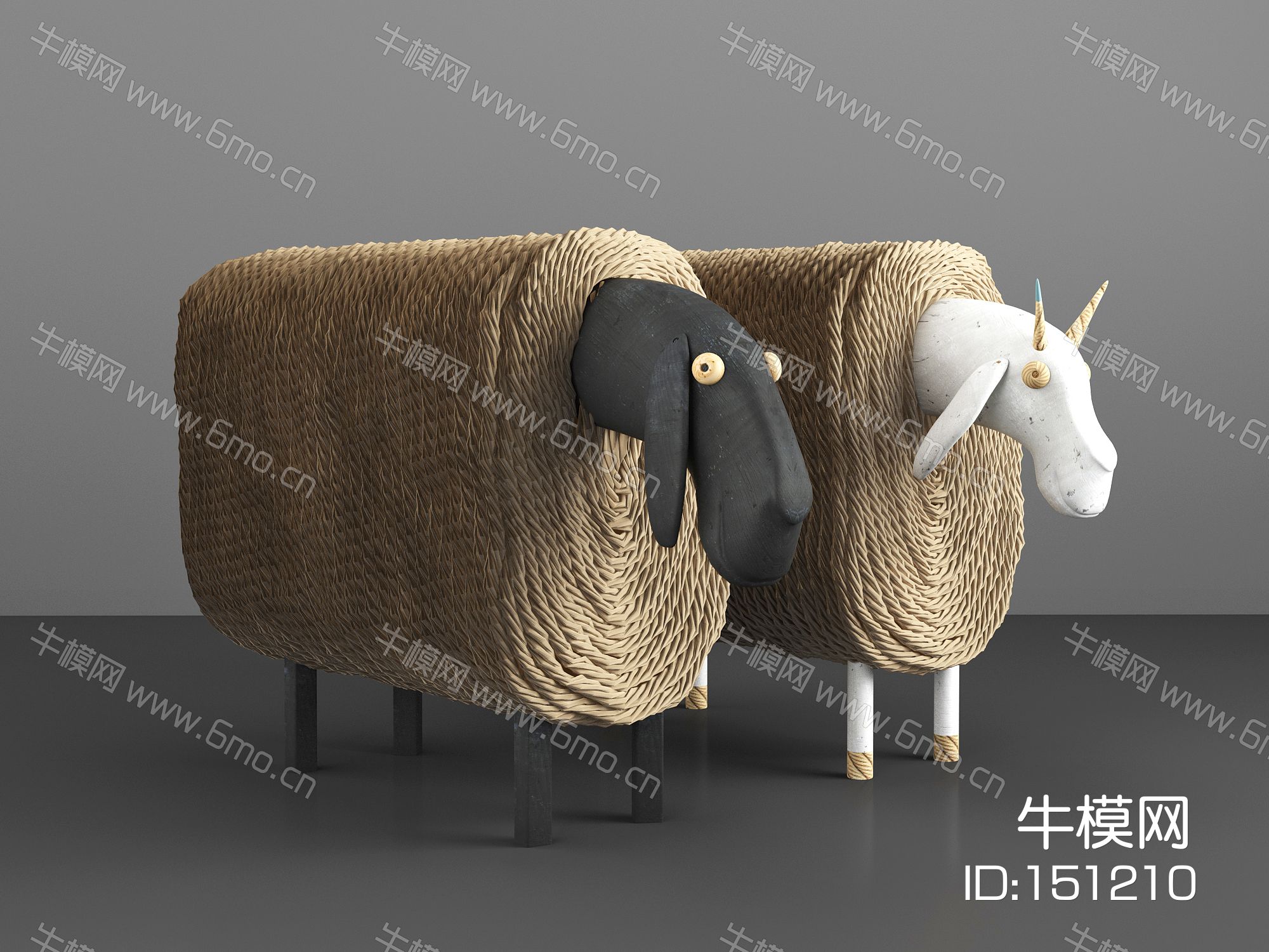 绵羊公仔玩具摆件