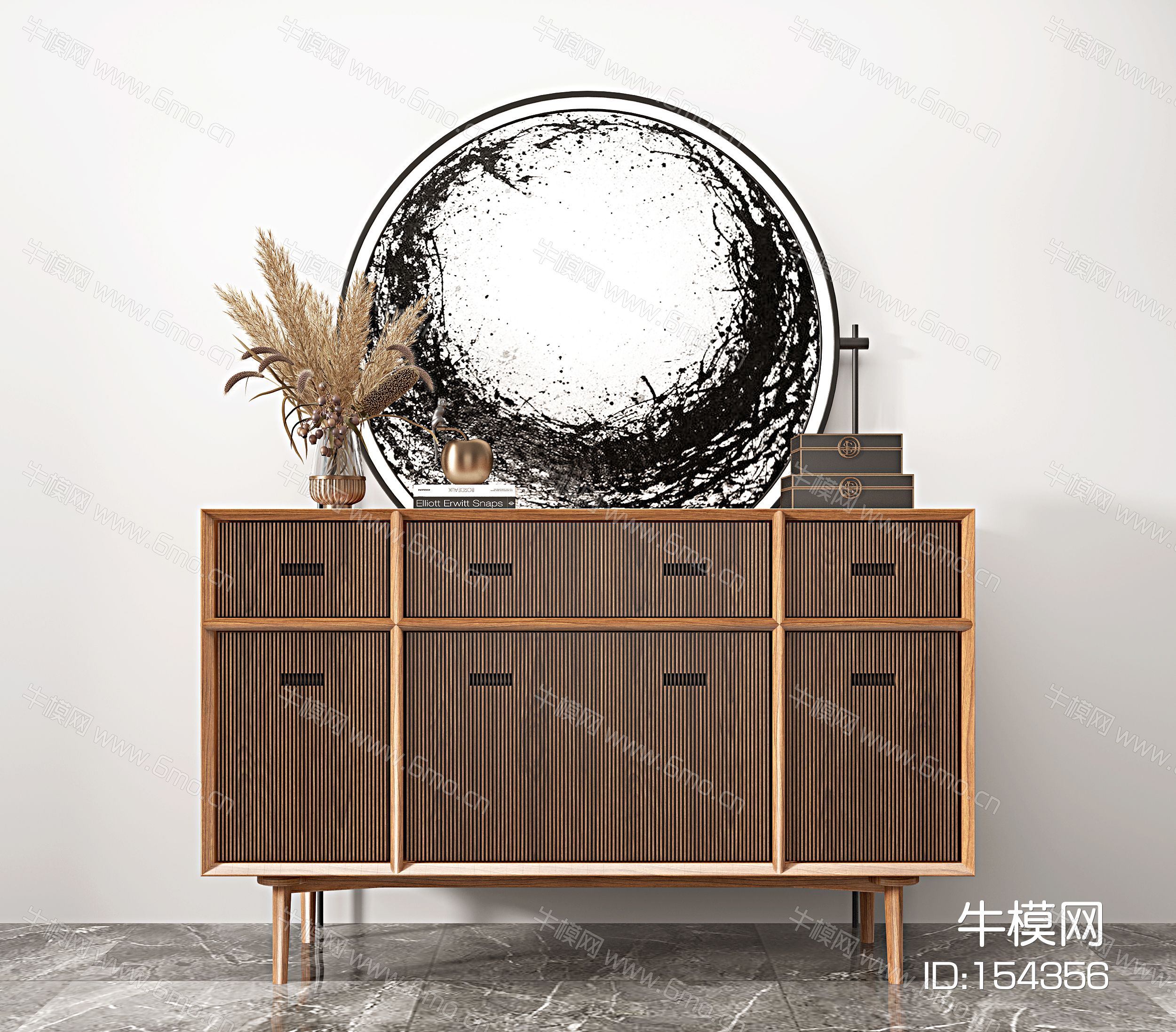 新中式实木玄关柜装饰柜