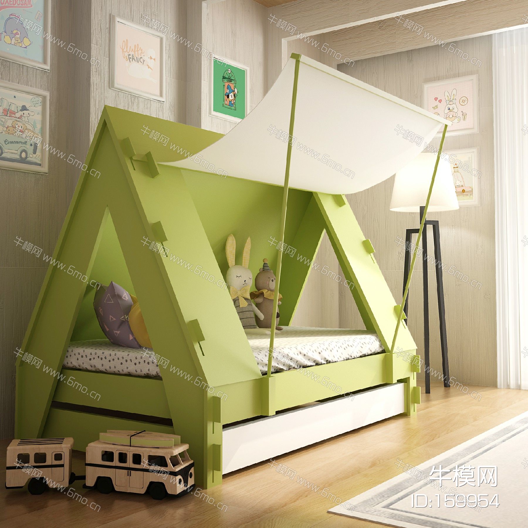 现代帐篷儿童床