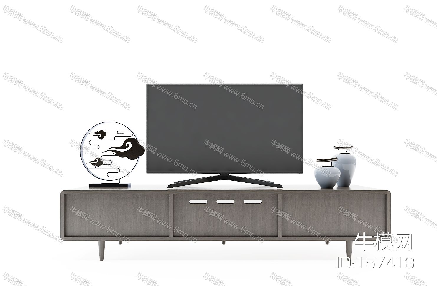 现代新中式电视柜